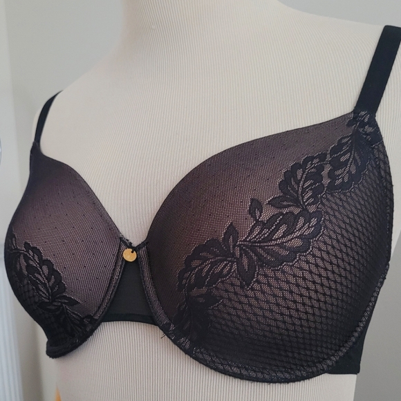 Natori Smooth Scroll Bra 30G black nwot - Picture 7 of 12